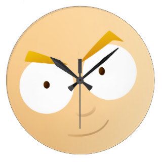 Anime Boy Face   Large Round Clock