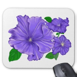 Purple Petunia Digital Painting Mousepad