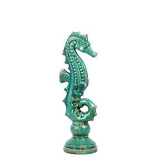 Ceramic Sea Horse Blue Medium