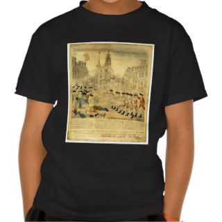 The Boston Massacre by Paul Revere Tee Shirts