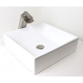 16.5 European Style Rectangular Shape Porcelain Ceramic Bathroom Vessel Sink