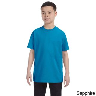 Gildan Gildan Youth Heavy Cotton T shirt Blue Size L (14 16)