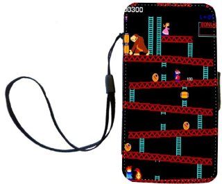 Rikki KnightTM Retro Donkey Kong PU Leather Wallet Type Flip Case with Magnetic Flap and Wristlet for Apple iPhone 4 & 4s Cell Phones & Accessories