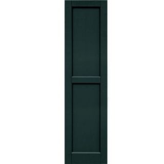 Winworks Wood Composite 15 in. x 58 in. Contemporary Flat Panel Shutters Pair #638 Evergreen 61558638