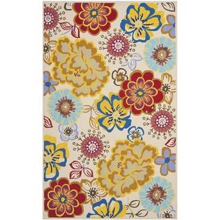 Safavieh Four Seasons Stain Resistant Hand hooked Ivory Rug (5 X 8)