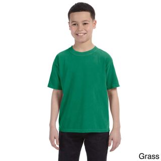 Comfort Colors Youth Ringspun Garment dyed T shirt Green Size L (14 16)