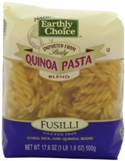 Nature's Earthly Choice Quinoa Pasta Blend, Fusilli, 17.6 Ounce (Pack of 6)  Penne Pasta  Grocery & Gourmet Food