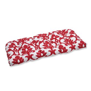 Pillow Perfect Outdoor Bosco Cherry Wicker Loveseat Cushion