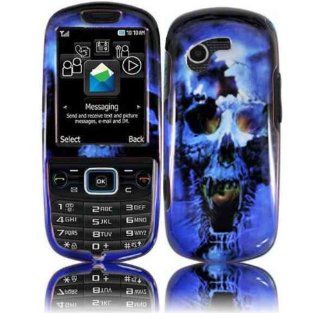 Blue Black Skull Hard Cover Case for Samsung Gravity 3 T479 SGH T479 Cell Phones & Accessories