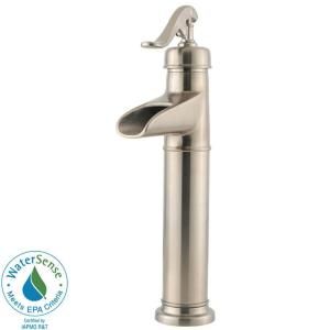 Pfister Ashfield Single Hole 1 Handle High Arc Bathroom Vessel Faucet in Brushed Nickel F 040 YP0K