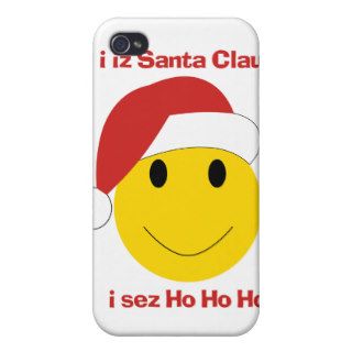 Santa smiley i sez ho ho ho iphone case covers for iPhone 4