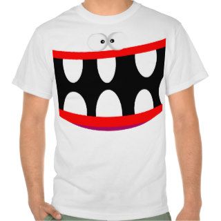 funny silly crazy monster smiley face t shirts