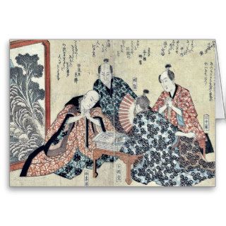 Eight great Kyoka poets 2 by Yajima, Gogaku Ukiyo Card