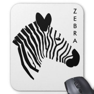Zebra head close up portrait illustration mousepad