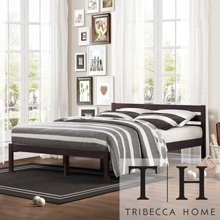 TRIBECCA HOME Haylyn Queen Espresso Platform Bed Tribecca Home Beds