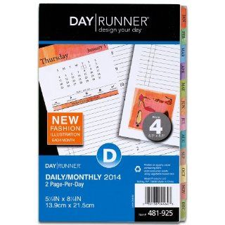 Day Runner 2014 Inspired Two Pages Per Day Planner Refill, 5.5 x 8.5 Inches (481 925)  Daily Planner Refill 