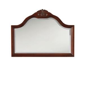 Home Decorators Collection Portland 40 in. W Large Mirror in Cherry 0572500110