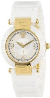 Versace Women's 92QCP1D497 SC01 Reve Ceramic 3H Yellow Gold Ion Plated Stainless Steel White Bracelet Watch Watches