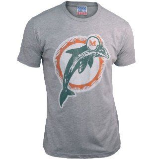 Miami Dolphins Men's Retro Vintage T Shirt (Heather, Medium) [Sports]  Fashion T Shirts  Sports & Outdoors