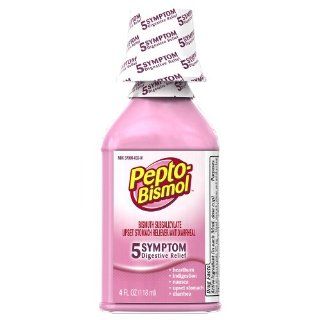 Pepto Bismol Original Liquid 5 Symptom Relief including Upset Stomach & Diarrhea 4 Oz (Pack of 3) Health & Personal Care