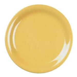 Global Goodwill Coleur 10 1/2 in. Narrow Rim Plate in Yellow (12 Piece) 849851026100