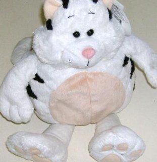 Fat Cat Stuffed Animal White Tiger Striped Kitty Figure Toys & Games
