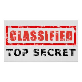 Classified Top Secret Posters