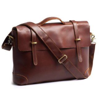 The Space Oiled Leather Messenger Briefcase Luggage Bag Computers & Accessories
