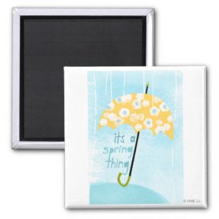 "Graphic spring umbrella Poster Print" Refrigerator Magnet