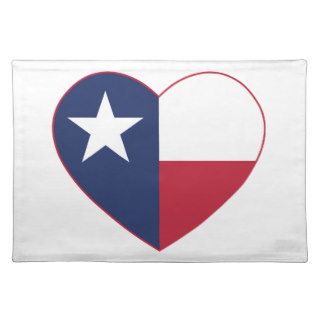 Texas Flag Heart Place Mats