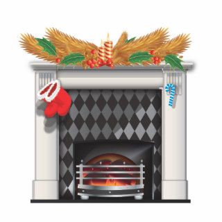 Warm and Cosy Christmas Fireplace Acrylic Cut Outs