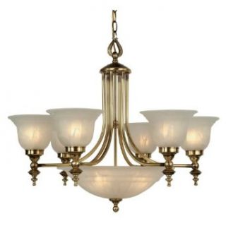 Dolan Designs 665 18 9 Light Up Lighting Chandelier from the Richland Collection, Old Brass    