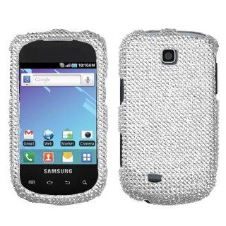 Asmyna SAMT499HPCDMS001NP Dazzling Diamante Bling Case for Samsung Dart T499   1 Pack   Retail Packaging   Silver Cell Phones & Accessories