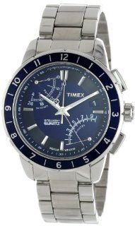 Timex Men's T2N501 Intelligent Quartz SL Series Fly Back Chronograph Blue Dial Bracelet Watch at  Men's Watch store.