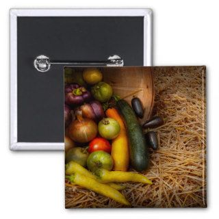 Food   Vegetables   Very early harvest Pinback Buttons