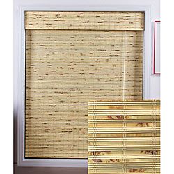 Petite Rustique Bamboo Roman Shade (17 in. x 74 in.) Blinds & Shades