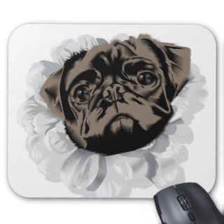 Pretty Pug cannot catch a mouse Mouse Pads