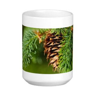 Christmas Evergreen Pine Cone Needles Tree Trees Mug