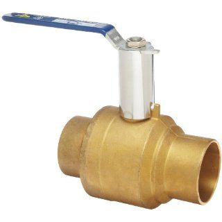 Milwaukee Valve BA 485B xH Series Brass Ball Valve with Extension Stem, Two Piece, Inline, Lever, 1" Solder End Industrial Ball Valves