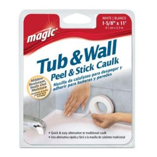 Magic 1 5/8 in. x 11 ft. Tub & Wall Peel & Stick Caulk Strip in White MC406T