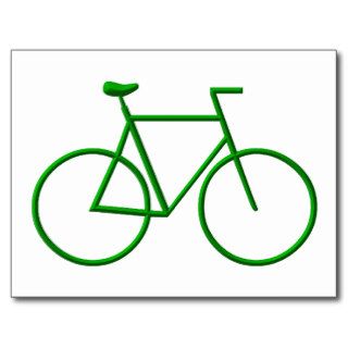 Go Green Bicycle Postcards