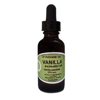 Vanilla Absolute Essential Oil 100% Pure Organic 1.1 Oz/36 Ml with Glass Dropper  Scented Oils  Beauty