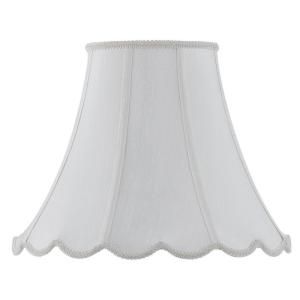 CAL Lighting 18 in. White Vertical Piped Scallop Bell Shade SH 8105/18 WH