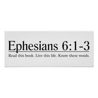 Read the Bible Ephesians 61 3 Poster
