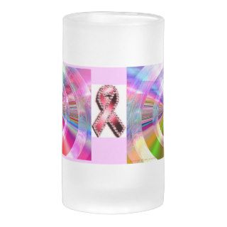 Pink Cancer Awareness Ribbon Color Spectrum Coffee Mugs