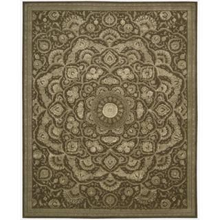 Nourison Hand tufted Floral Regal Chocolate Wool Rug Nourison 5x8   6x9 Rugs