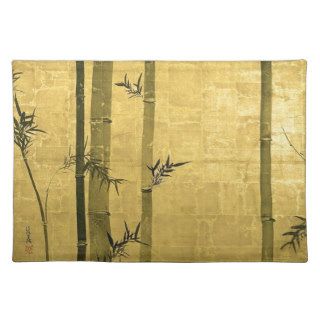 竹図, 光琳 Bamboo, Ogata Kōrin, Sumi e Place Mats