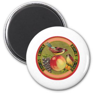 Birds and Fruit Label Magnets