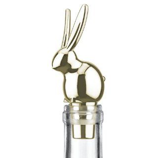 Umbra Menagerie Brass Wine Topper, Bunny   Wine Bottle Stoppers