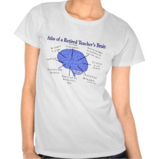 Atlas of a Retired Teacher's Brain Gfits T Shirts